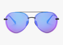 Load image into Gallery viewer, Lenox Matte Black/Purple Mirror DIFF Sunglasses
