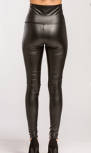 Load image into Gallery viewer, Dark As Night Faux Leather Leggings
