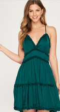 Load image into Gallery viewer, True Story Cami Dress Forest Green
