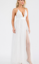 Load image into Gallery viewer, Head Over Heels Mesh Maxi Dress White
