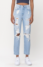 Load image into Gallery viewer, Sunday Ripped Mom Jeans
