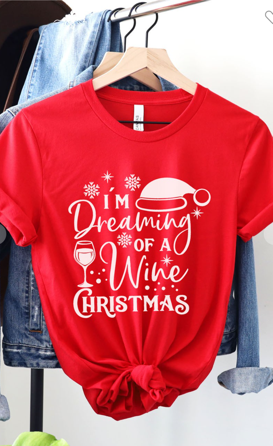 Dreaming Of A Wine Christmas Tee