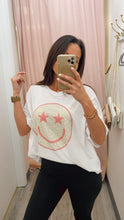 Load image into Gallery viewer, Leopard Smiley Face Graphic Tee

