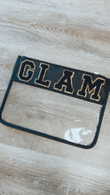 Load image into Gallery viewer, Glam Chenille Letter Clear Pouch

